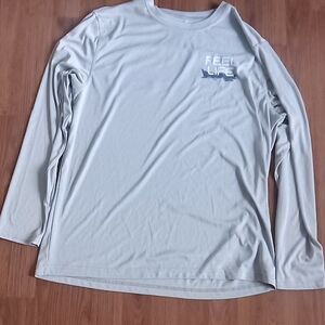 Feel Life Men's Long Sleeve Tee - Light Gray
